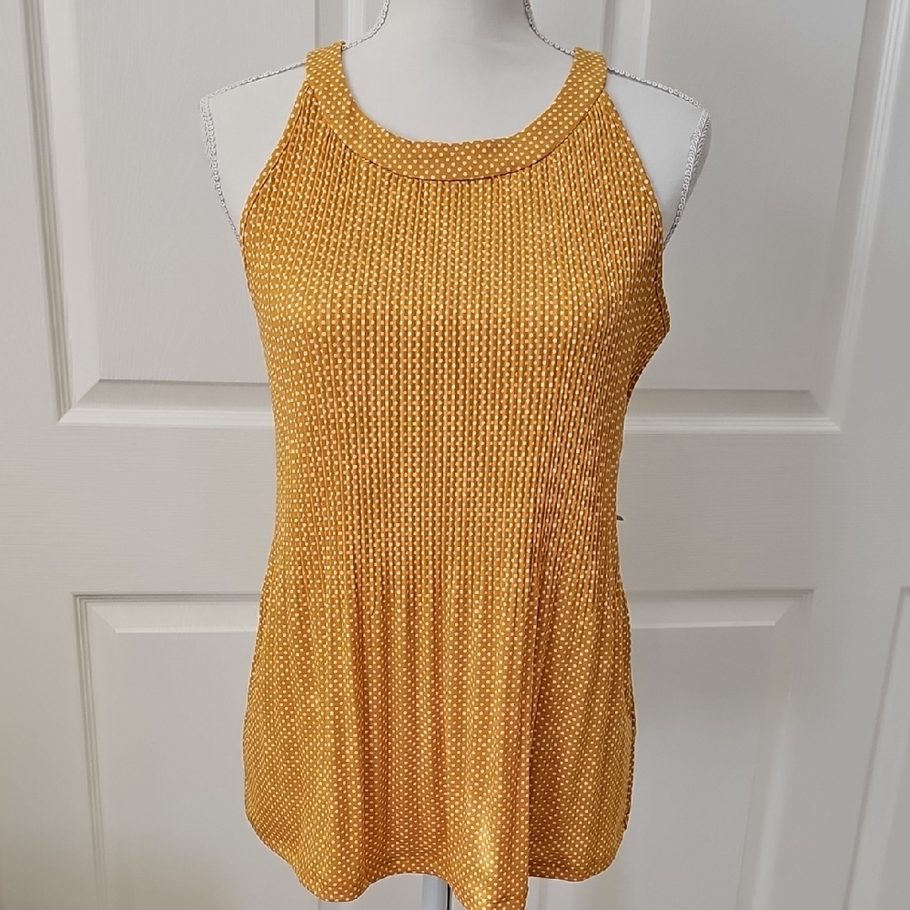 Adrianna Papell Mustard Yellow Tank Top